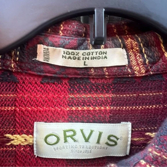 Vintage Orvis Men's Aztec Red Blanket Pullover - Picture 2 of 3
